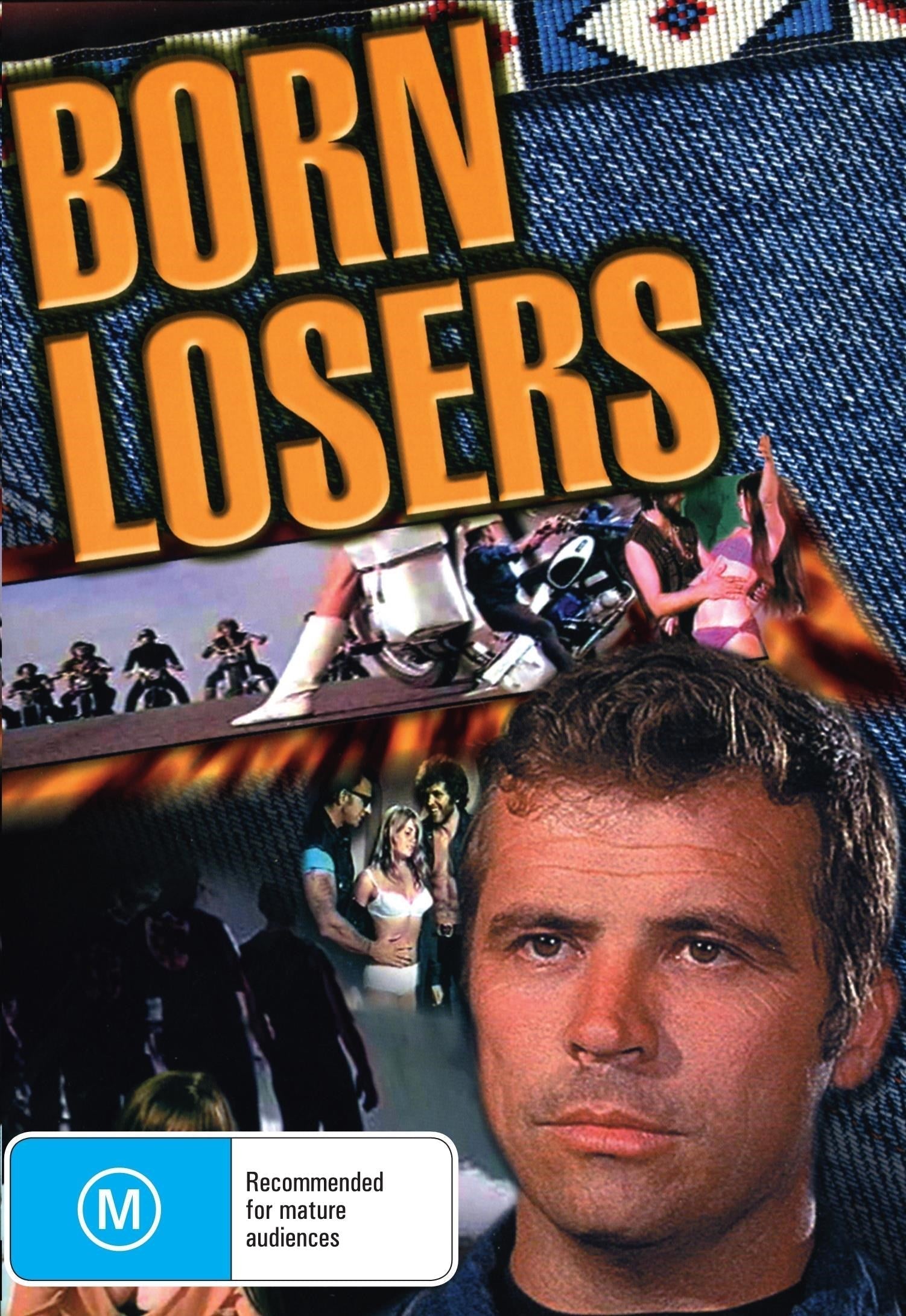 DVD cover image of "The Born Losers" action film starring Tom Laughlin and Elizabeth James, presented by rareandcollectibledvds.