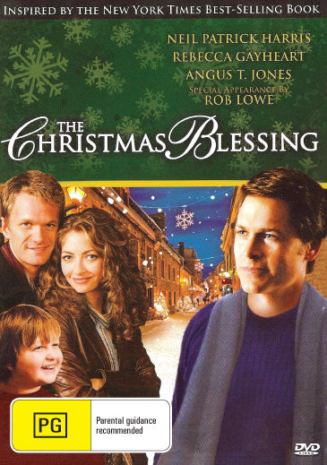 DVD cover for "The Christmas Blessing" romantic film featuring Neil Patrick Harris and Rebecca Gayheart, from Rare and Collectible DVDs.