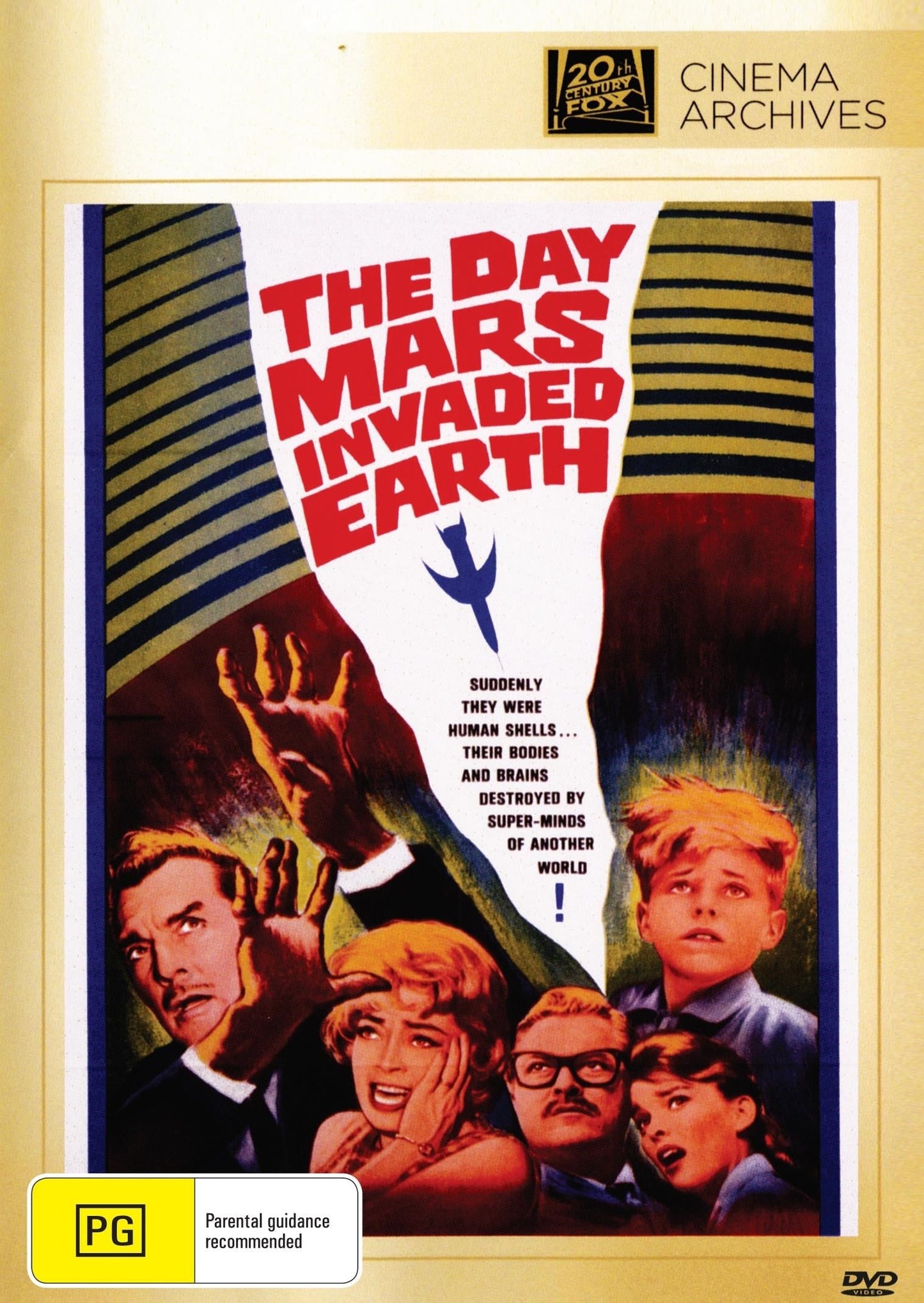 DVD cover of sci-fi film "The Day Mars Invaded Earth" starring Kent Taylor and Marie Windsor, from RareandCollectibleDVDs.