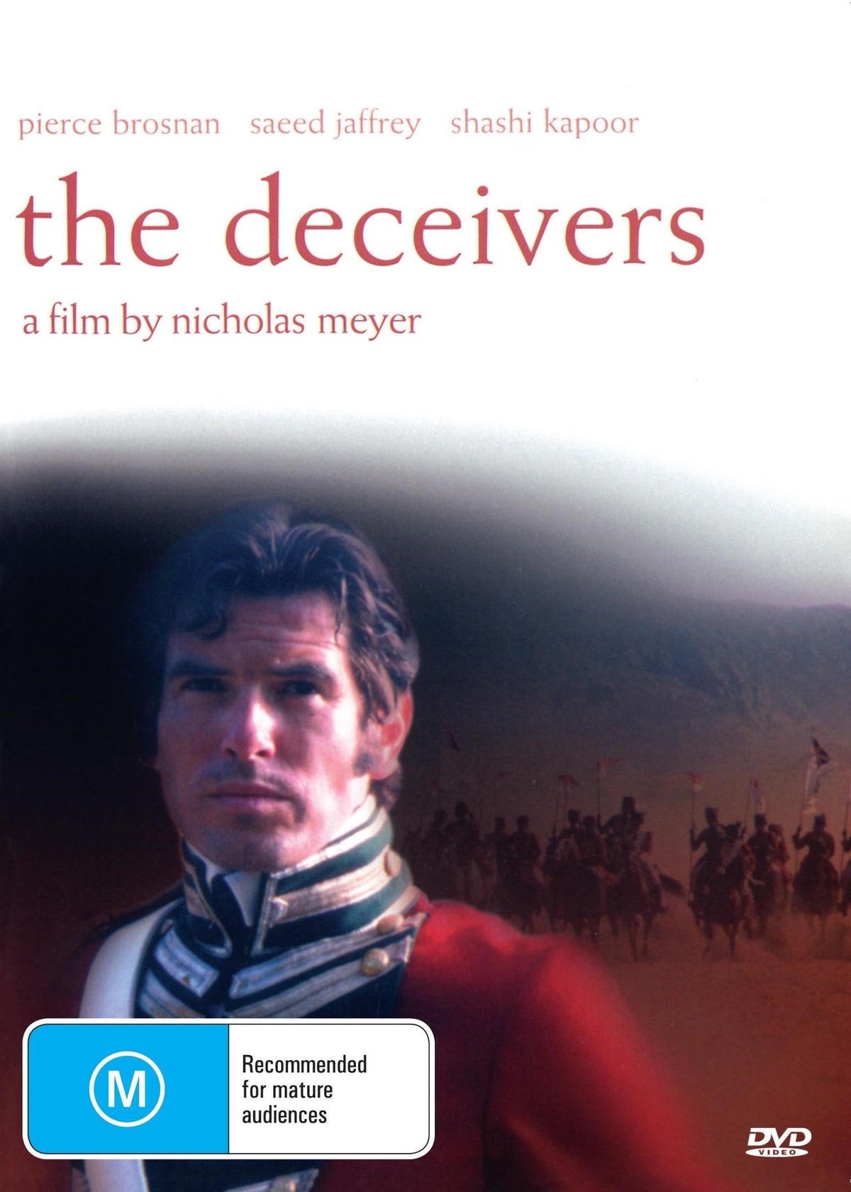 DVD cover of The Decievers featuring Pierce Brosnan and Saeed Jaffrey, crime thriller from RareAndCollectibleDVDs.