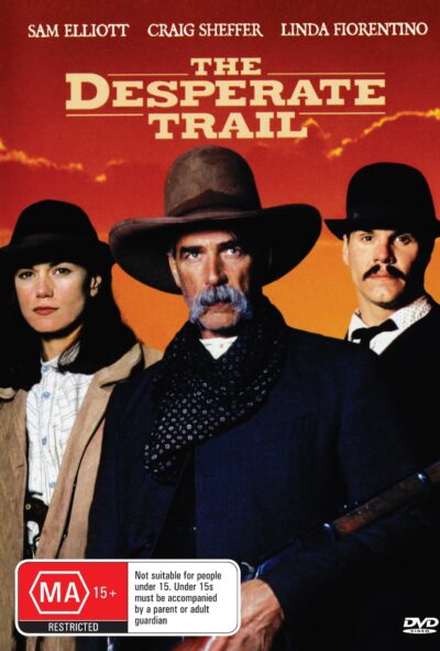 DVD cover image for The Desperate Trail crime movie featuring Sam Elliott and Craig Sheffer, collectible rareandcollectibledvds edition.