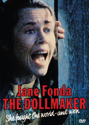 DVD cover image of "The Dollmaker" drama featuring Jane Fonda and Levon Helm, available from rareandcollectibledvds.