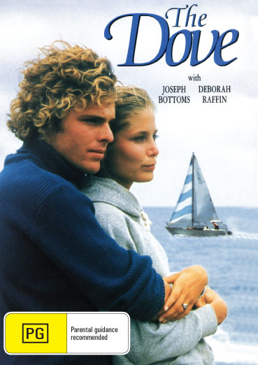 DVD cover of "The Dove" biography featuring Joseph Bottoms and Deborah Raffin, showcasing the movie poster and cast images.