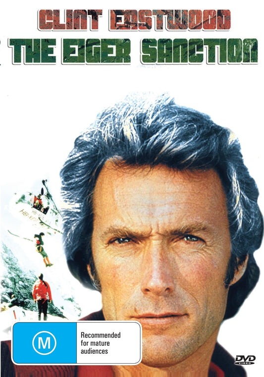 DVD of The Eiger Sanction featuring Clint Eastwood and George Kennedy, crime thriller movie, from rareandcollectibledvds.