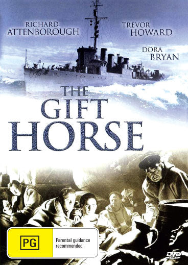 DVD of "The Gift Horse" aka "Glory at Sea" featuring Trevor Howard and Richard Attenborough, drama film, collectible edition.