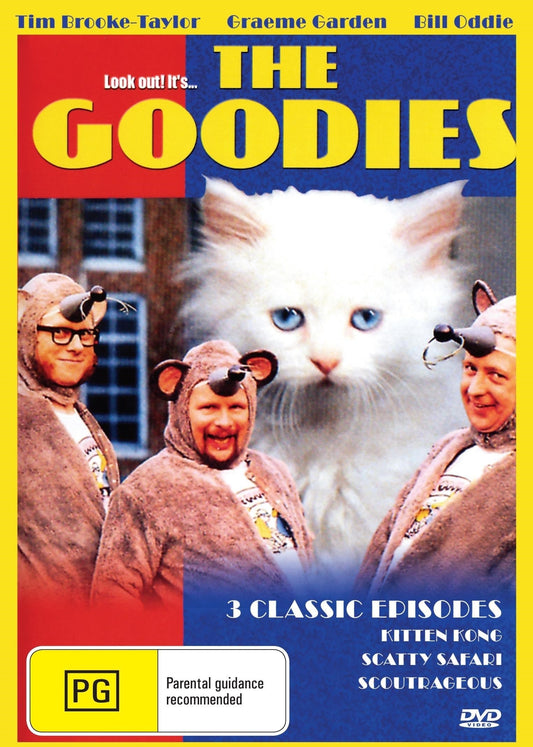 The Goodies DVD featuring comedy with Tim Brooke-Taylor and Graeme Garden, available from RareAndCollectibleDVDs.