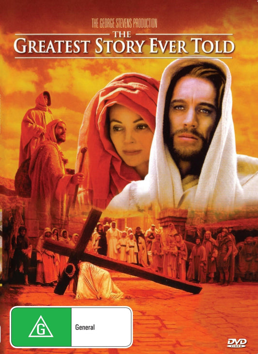 DVD cover image of The Greatest Story Ever Told featuring Max von Sydow and Dorothy McGuire, historical religious film.