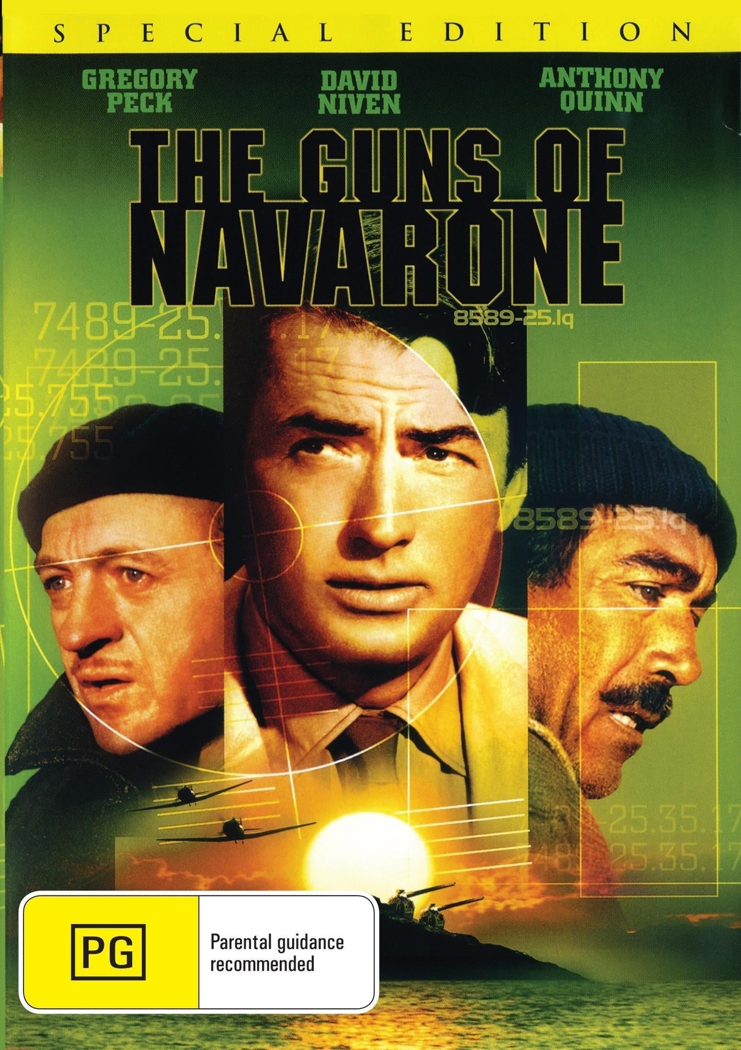 DVD of The Guns of Navarone drama featuring David Niven and Gregory Peck, from RareAndCollectibleDVDs.