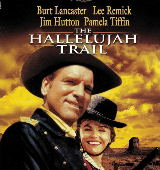 DVD cover of "The Hallelujah Trail" comedy featuring Burt Lancaster and Lee Remick, from Rare and Collectible DVDs.