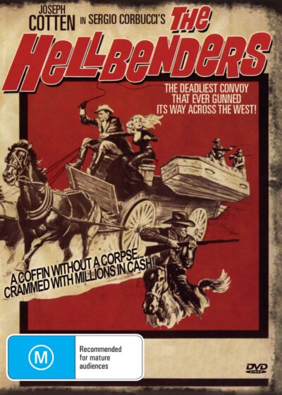 DVD cover image of Western film "The Hellbenders" starring Joseph Cotten and Norma Bengell, available from rareandcollectibledvds.