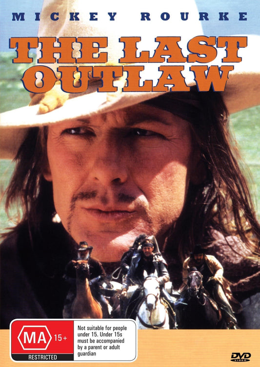 DVD cover of The Last Outlaw featuring Mickey Rourke and Dermot Mulroney, action film from RareandCollectibleDVDs.