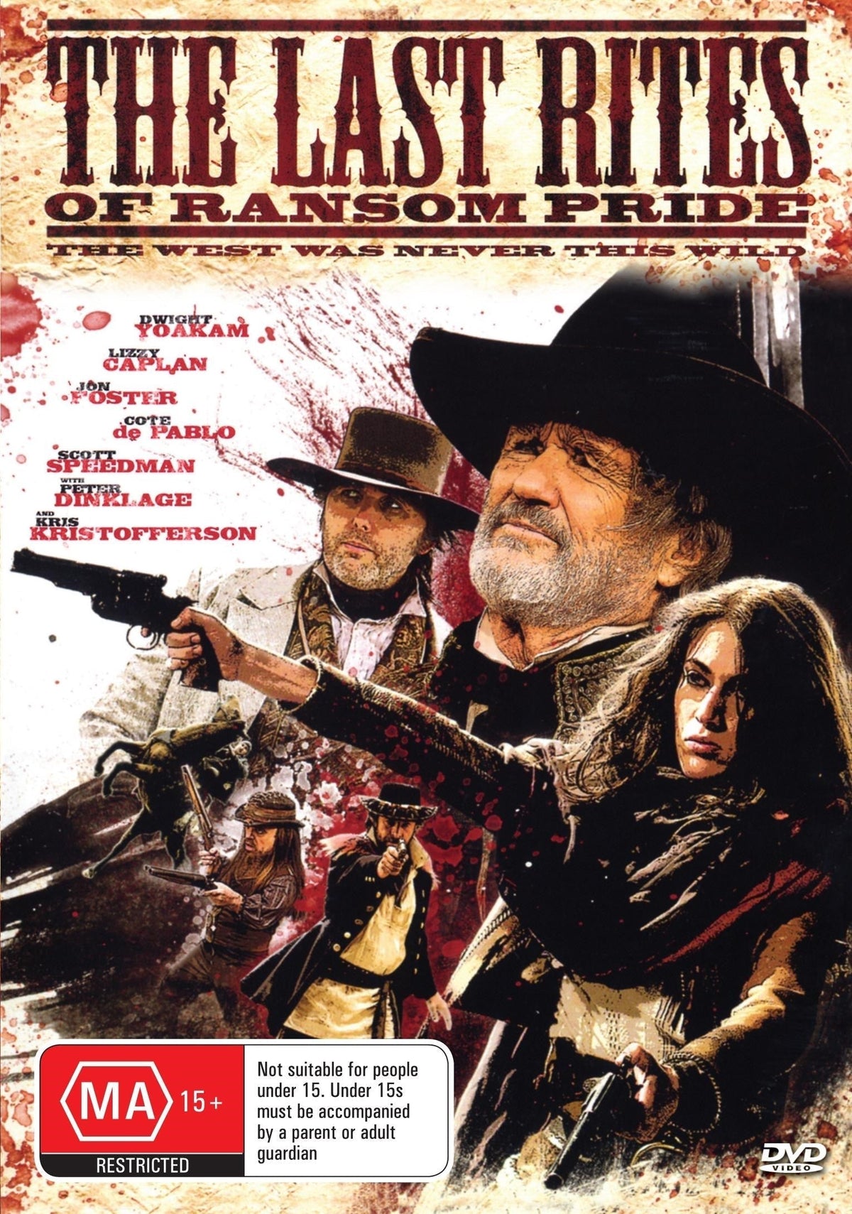 DVD cover of The Last Rites of Ransom Pride, a Western film starring Dwight Yoakam and Lizzy Caplan, from Rare and Collectible DVDs.