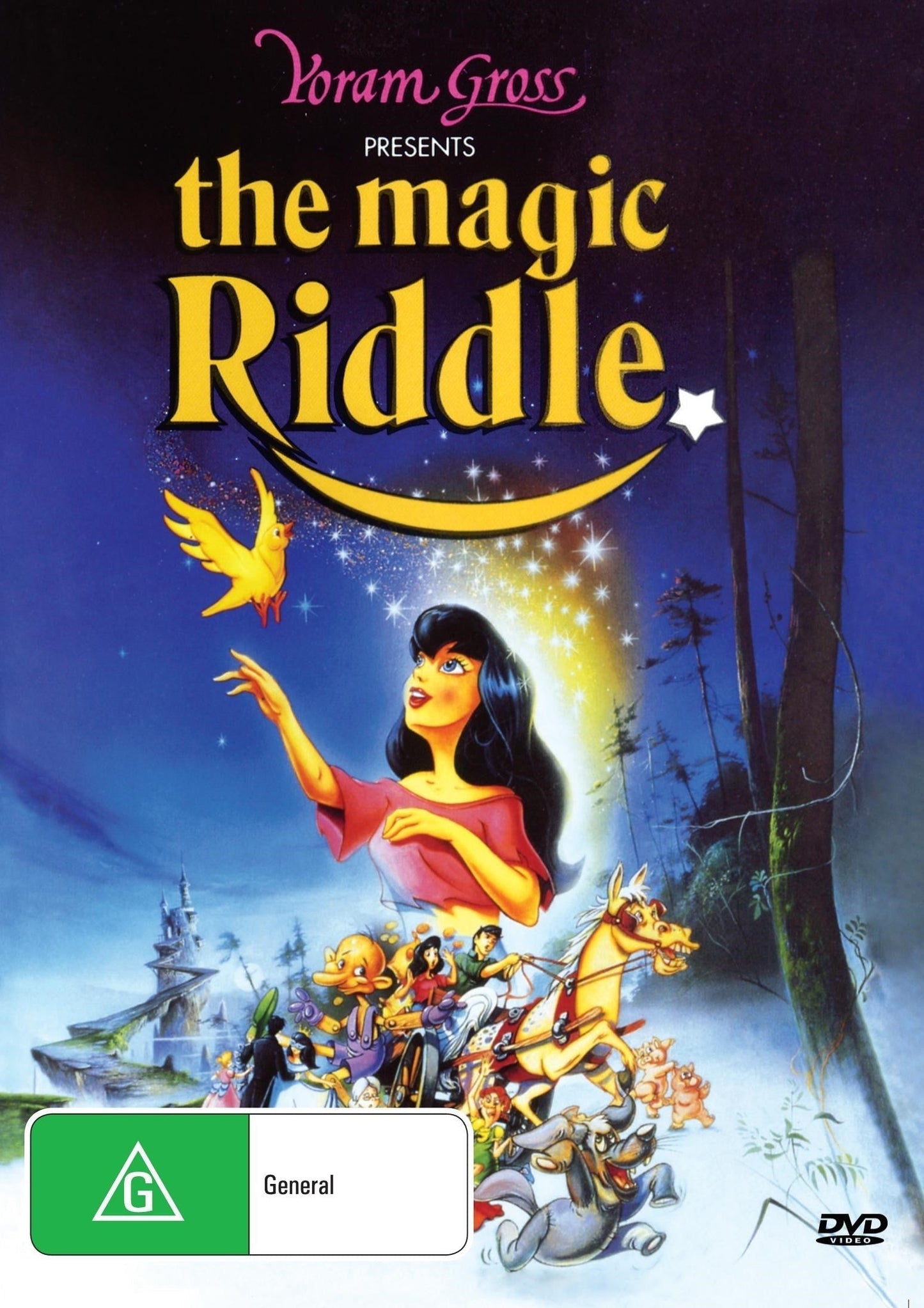 DVD cover of The Magic Riddle fantasy film featuring Ross Higgins and Robyn Moore, from Rare and Collectible DVDs.