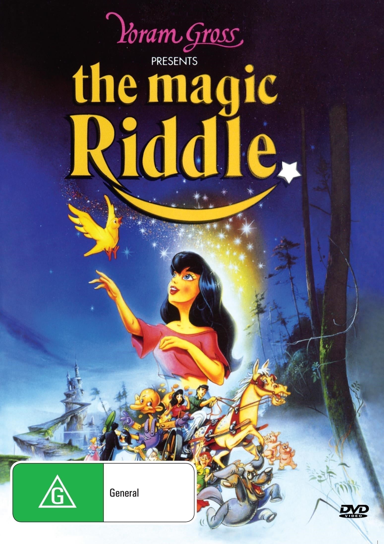 DVD cover of The Magic Riddle fantasy film featuring Ross Higgins and Robyn Moore, from Rare and Collectible DVDs.
