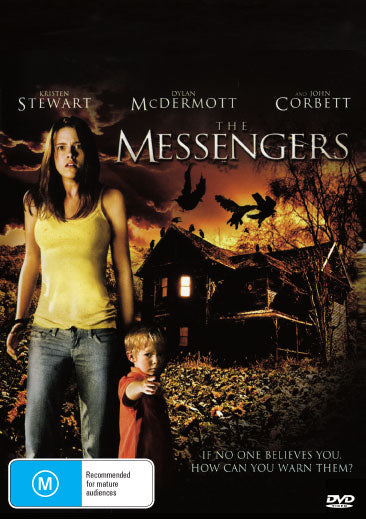 DVD cover of The Messengers mystery featuring Dylan McDermott and Penelope Ann Miller, showcasing the movie artwork and title.