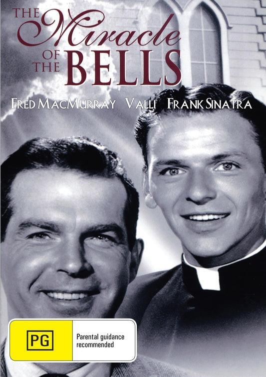 DVD cover of The Miracle Of The Bells drama with Fred MacMurray and Alida Valli, featuring actors on the front.