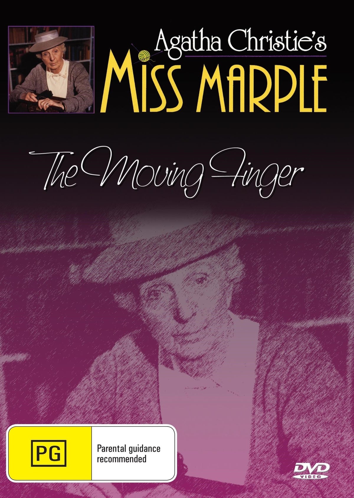 DVD cover of The Moving Finger crime film featuring Geraldine McEwan and James D'Arcy, from Rare and Collectible DVDs.