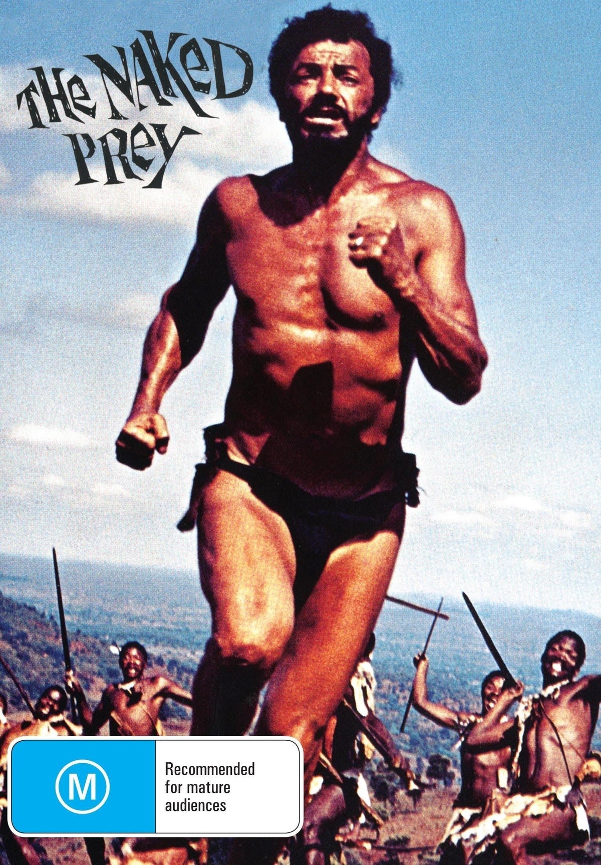 DVD cover of The Naked Prey drama starring Cornel Wilde and Gert van den Bergh, available from rareandcollectibledvds