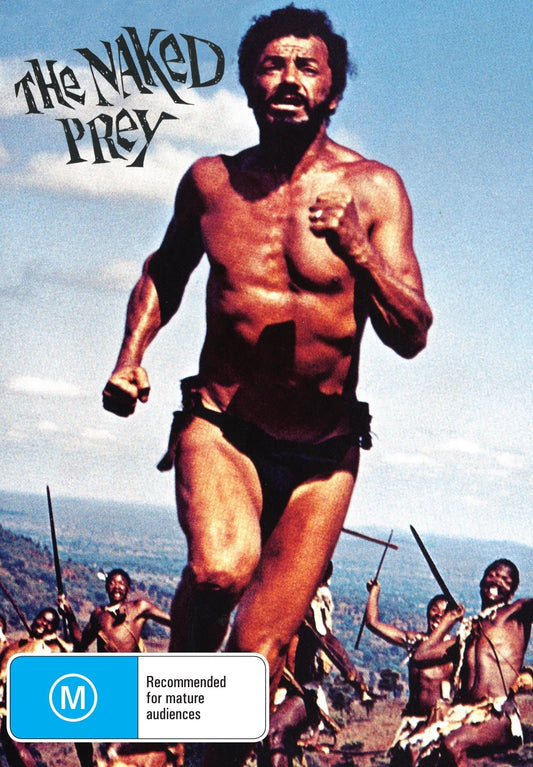 DVD cover of The Naked Prey drama starring Cornel Wilde and Gert van den Bergh, available from rareandcollectibledvds