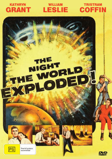 DVD cover of The Night the World Exploded sci-fi movie starring Kathryn Grant and William Leslie, from Rare and Collectible DVDs.