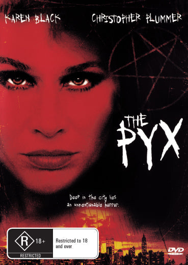 DVD cover of "The Pyx" crime film featuring Karen Black and Christopher Plummer, from rareandcollectibledvds.