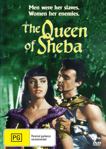 DVD cover of "The Queen of Sheba" drama featuring Leonora Ruffo and Gino Cervi, from RareandCollectibleDVDs.