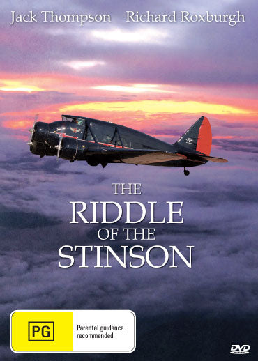 DVD cover for "The Riddle of the Stinson" drama featuring Jack Thompson and Helen O'Connor, from Rare and Collectible DVDs.