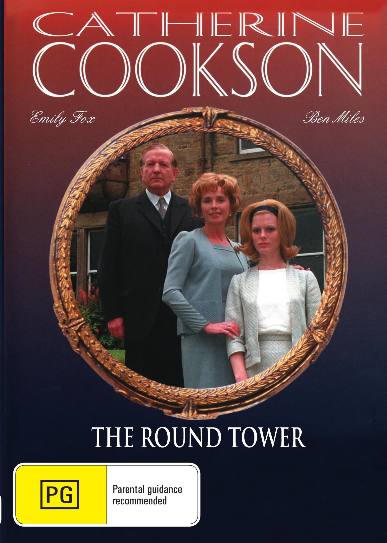 DVD cover of "The Round Tower" romance starring Emilia Fox and Ben Miles, featuring a scenic tower background.