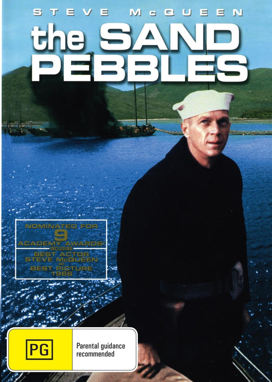 DVD cover of "The Sand Pebbles" featuring Steve McQueen and Richard Attenborough, from Rareandcollectibledvds.