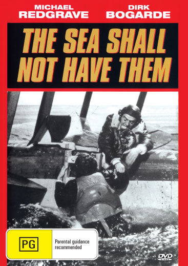 DVD cover for "The Sea Shall Not Have Them" featuring Michael Redgrave and Dirk Bogarde, from Rare and Collectible DVDs.