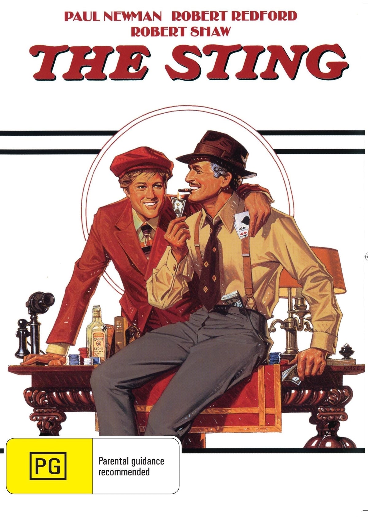The Sting DVD featuring Paul Newman and Robert Redford, crime film, collectible DVD from Rare and Collectible DVDs.