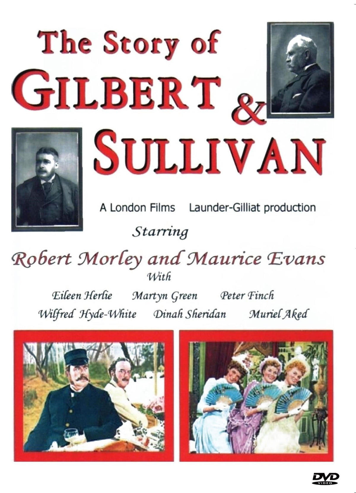 DVD cover of The Story Of Gilbert and Sullivan drama featuring Robert Morley and Maurice Evans, from Rare and Collectible DVDs.