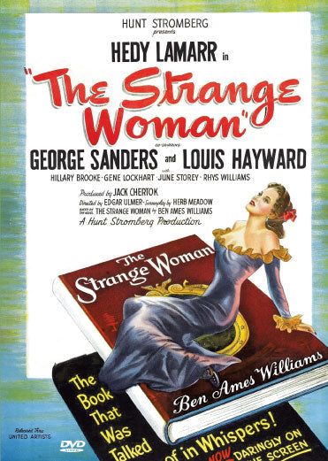 DVD of The Strange Woman, a romance film starring Hedy Lamarr and George Sanders, featuring classic vintage movie artwork.