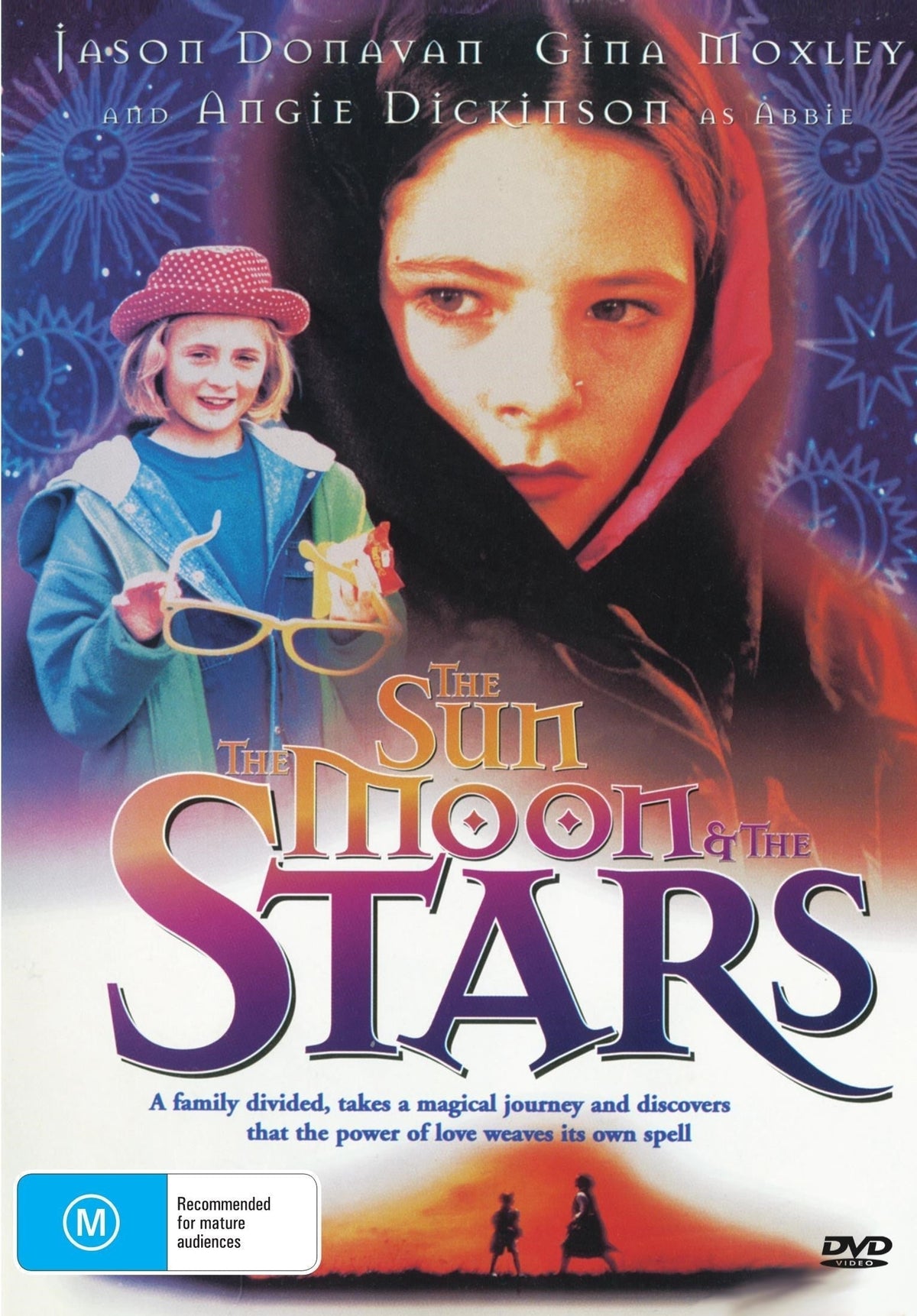 DVD cover for "The Sun, The Moon And The Stars" comedy featuring Angie Dickinson and Jason Donovan, from rareandcollectibledvds.