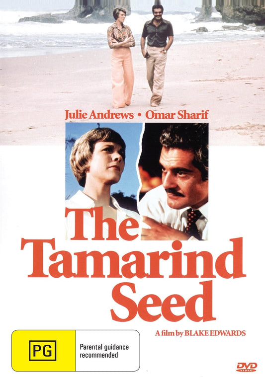DVD cover of The Tamarind Seed drama featuring Julie Andrews and Omar Sharif, showcasing the film's artwork and cast.