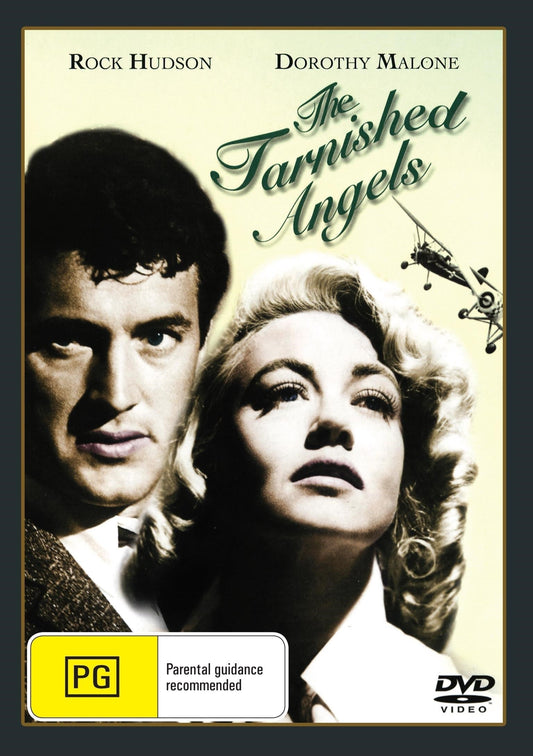 DVD cover of The Tarnished Angels featuring Rock Hudson and Robert Stack, adventure film from the classic movie collection.