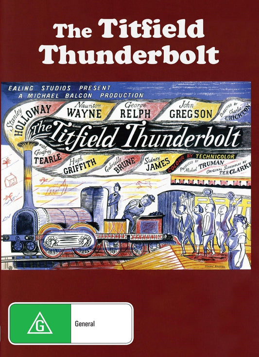 DVD cover of The Titfield Thunderbolt comedy featuring Stanley Holloway and George Relph, from Rareandcollectibledvds.