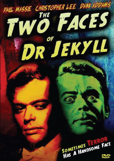 DVD cover of "The Two Faces of Dr. Jekyll" featuring Paul Massie and Dawn Addams, horror film from rareandcollectibledvds collection.