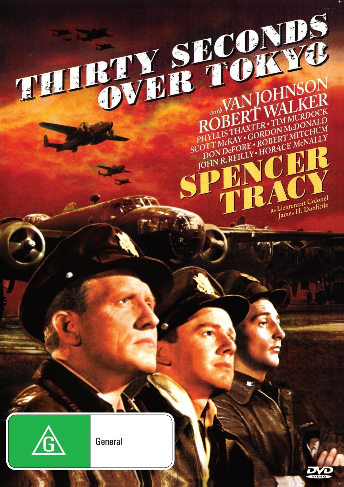 Thirty Seconds Over Tokyo DVD featuring Spencer Tracy and Van Johnson, drama film image from RareAndCollectibleDVDs