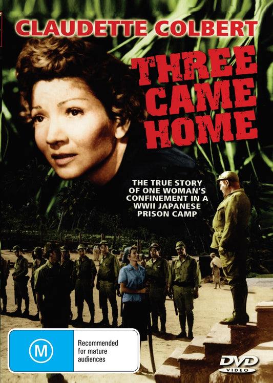 DVD cover of "Three Came Home" starring Claudette Colbert and Patric Knowles, a war drama film from the collection of Rare and Collectible DVDs.