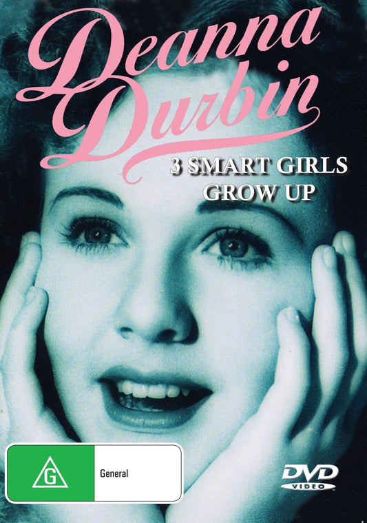 Three Smart Girls Grow Up DVD featuring Deanna Durbin musical with Charles Winninger, from rareandcollectibledvds collection