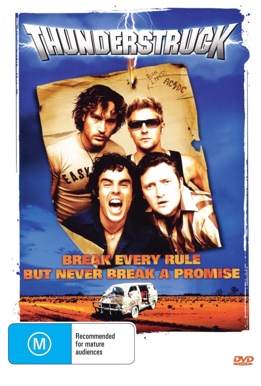 DVD cover of the comedy film Thunderstruck featuring Damon Gameau and Stephen Curry, from Rare and Collectible DVDs.
