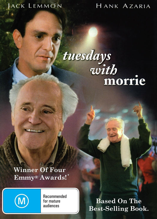 DVD cover of Tuesdays With Morrie drama featuring Jack Lemmon and Hank Azaria, available from RareAndCollectibleDVDs.
