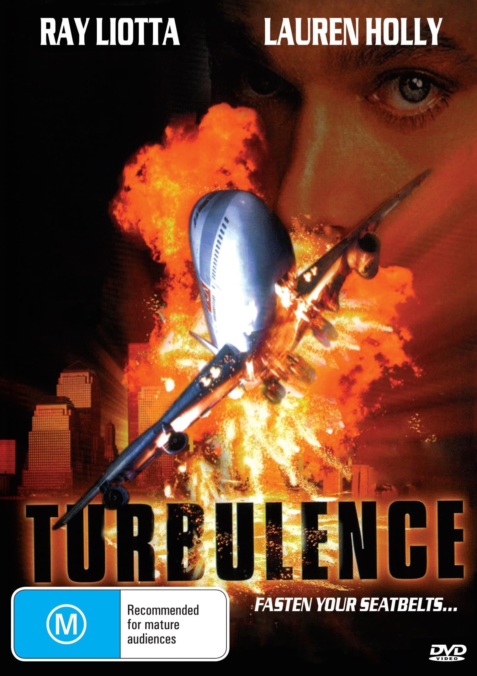 DVD cover of the thriller "Turbulence" featuring Ray Liotta and Lauren Holly, available from Rare and Collectible DVDs.