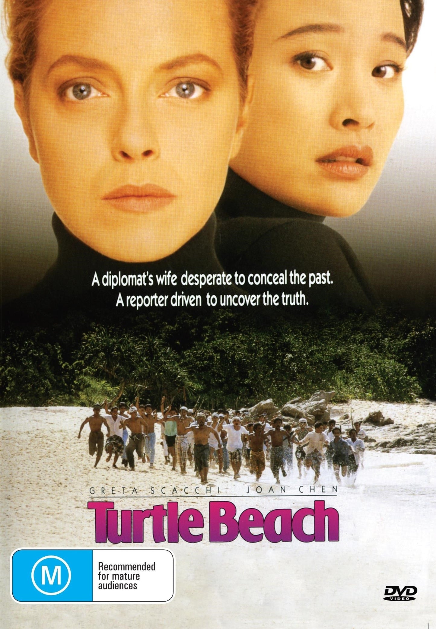 DVD cover of the drama "Turtle Beach" featuring Greta Scacchi and Joan Chen, from RareAndCollectibleDVDs.
