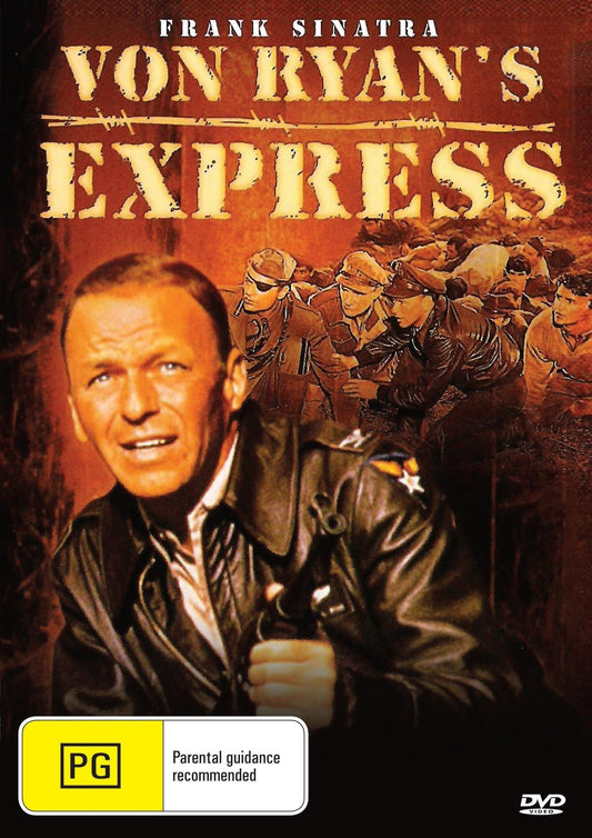 DVD cover of Von Ryan's Express featuring Frank Sinatra and Trevor Howard, a classic war film from rareandcollectibledvds.