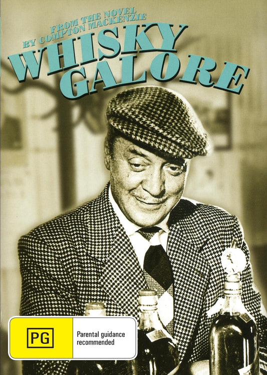 DVD cover of Whisky Galore! crime film featuring Basil Radford and Joan Greenwood, from rareandcollectibledvds.