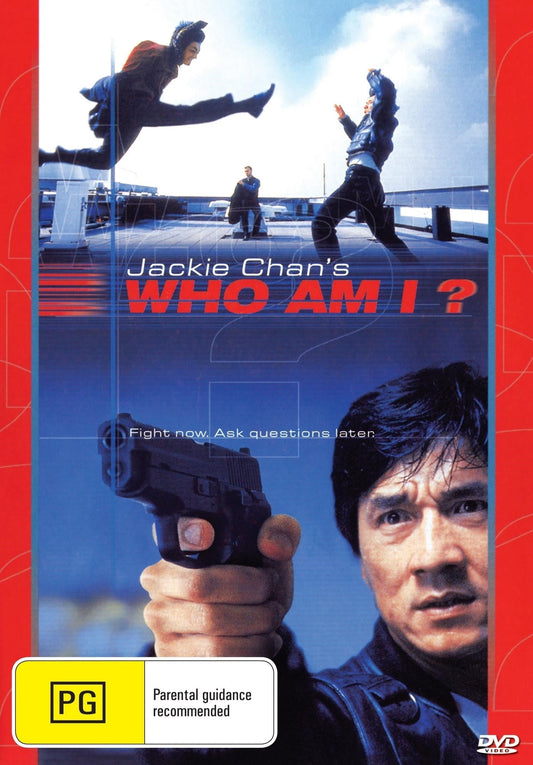 DVD cover of "Who Am I" comedy movie featuring Jackie Chan and Michelle Ferre, available from Rareandcollectibledvds.