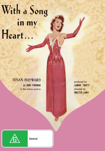DVD cover of "With a Song In My Heart" musical movie featuring Susan Hayward and Rory Calhoun, from Rare and Collectible DVDs.