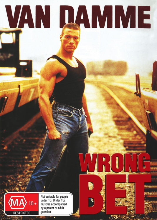 DVD cover of "Wrong Bet aka Lionheart" starring Jean-Claude Van Damme, featuring crime genre and Harrison Page.